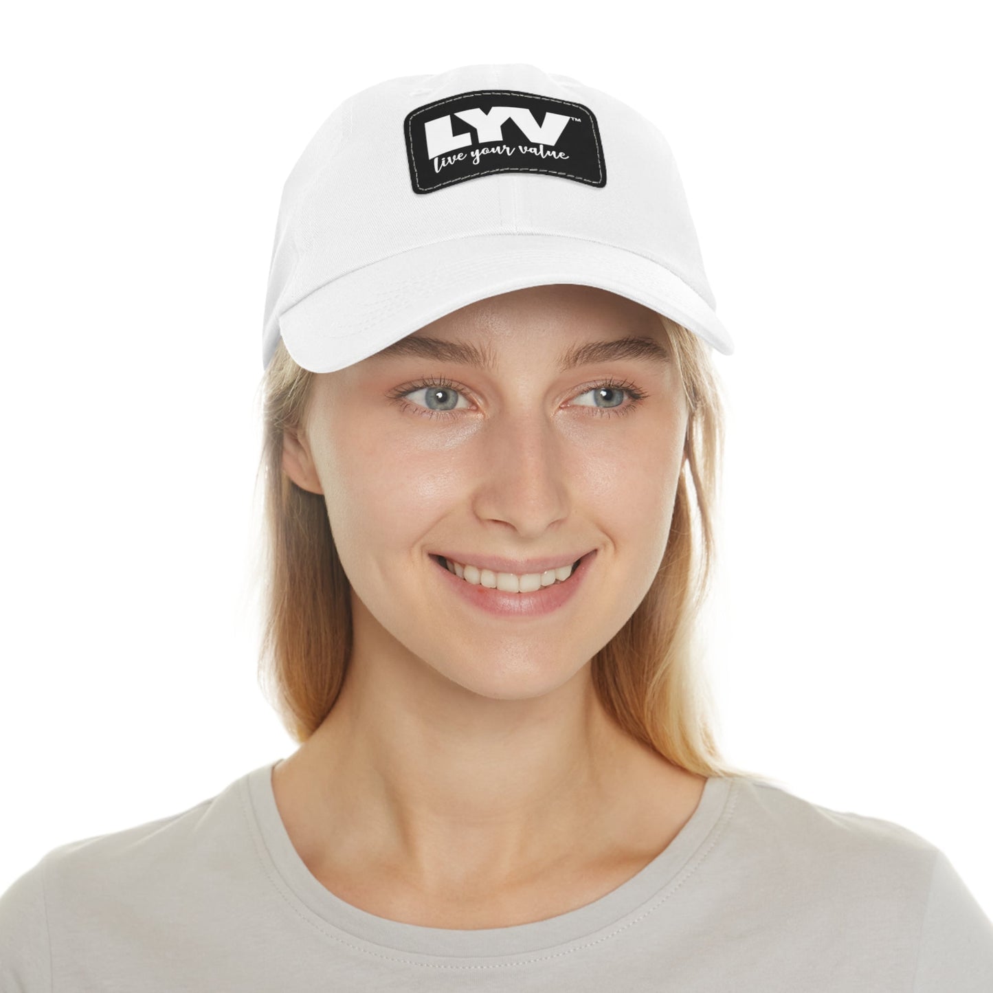 LYV (live your value) Hat with Leather Patch (Rectangle)