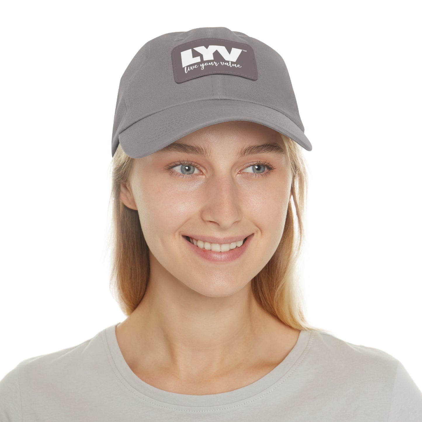 LYV (live your value) Hat with Leather Patch (Rectangle)