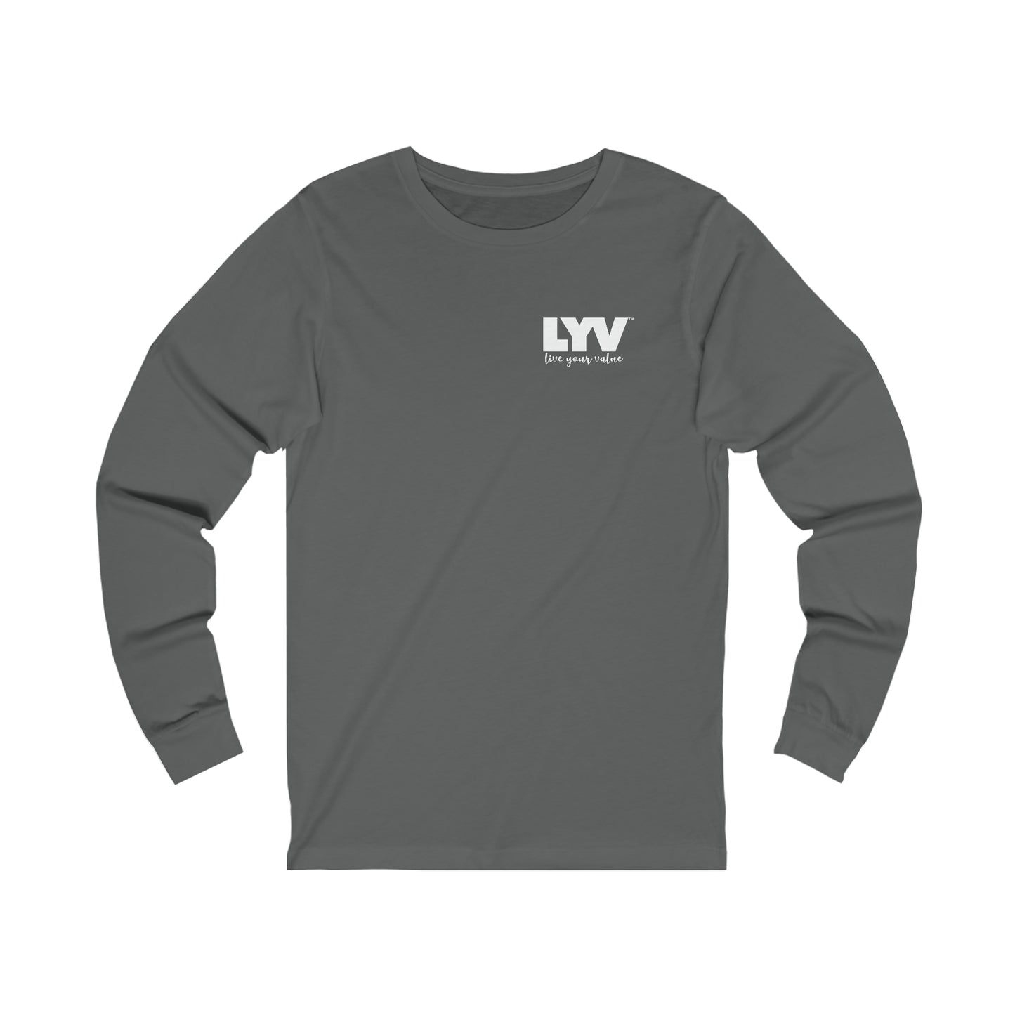 LYV (live your value) Unisex Jersey Long Sleeve Tee Small LYV Design no Signature