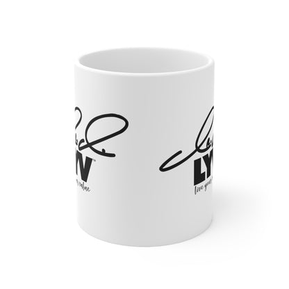 LYV Ceramic Coffee Cups with Signature, 11oz