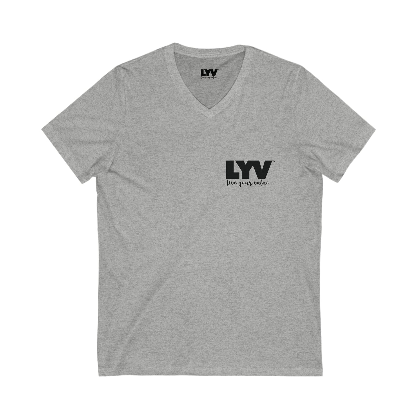 LYV (live you value) Unisex Jersey Short Sleeve V-Neck Tee Design B