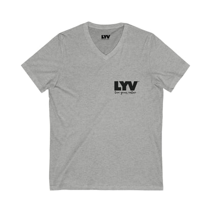 LYV (live you value) Unisex Jersey Short Sleeve V-Neck Tee Design B